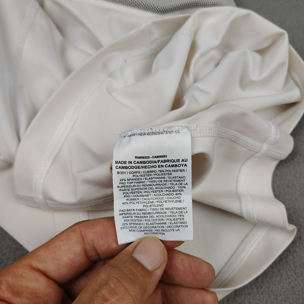 Nike White & Gray Compression Athletic Shirt with Padded Panels - Picture 7 of 8